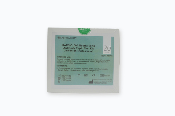 Teste rápido de neutralização Kit For Epidemiology Research do anticorpo SARS-CoV-2
