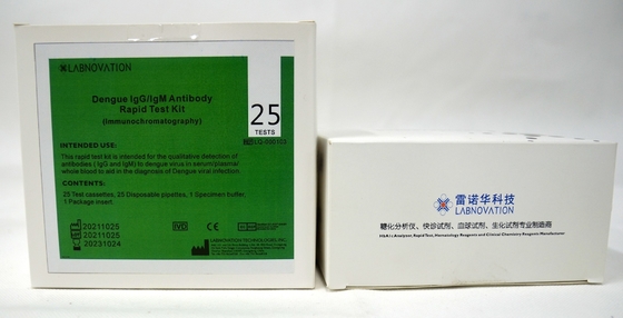 Teste Kit For Hospital Clinic de ISO13485 15 Min Dengue Antibody IgM IgG