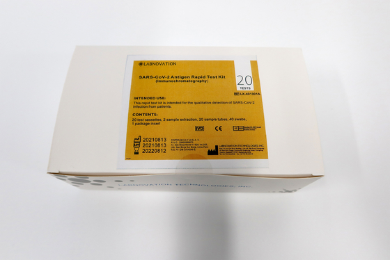 Teste rápido Kit Qualitative Detection One Step do antígeno de Labnovation SARS-CoV-2
