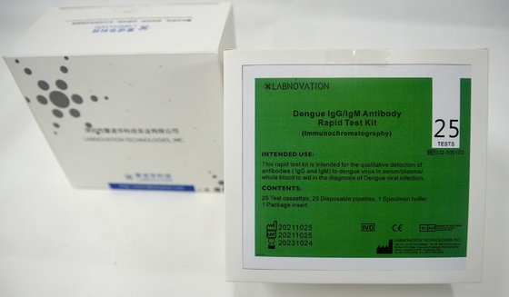 Teste Kit For Hospital Clinic de ISO13485 15 Min Dengue Antibody IgM IgG