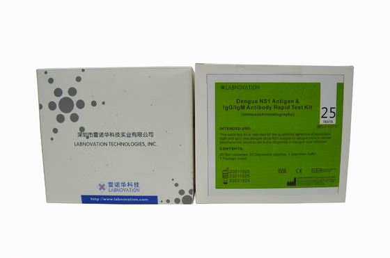 Teste Kit For NS1 IgM IgG do anticorpo do antígeno da dengue dos testes ISO13485 25